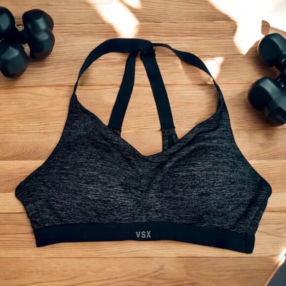 3/$20 Victoria's Secret Sport VSX Women's 32B Black Low Impact Bra Gym Exercise - Picture 1 of 5
